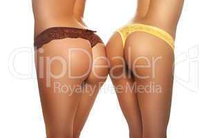 Two female buttocks