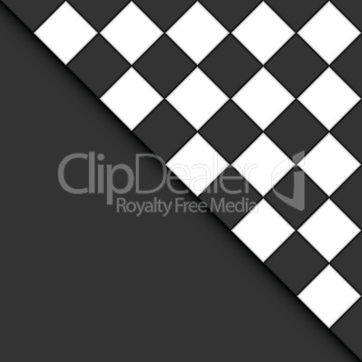 Black and white tiles.