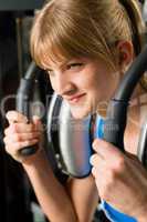 Woman at gym exercise fitness