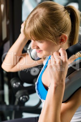 Woman at gym exercise fitness