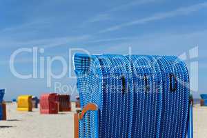 Blauer Strandkorb