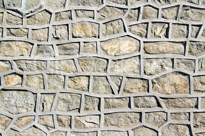 stone wall reinforced cement
