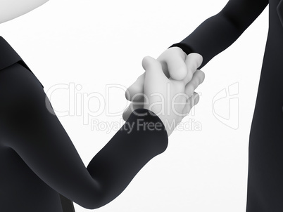 3d Close-up two businessmen shaking hands