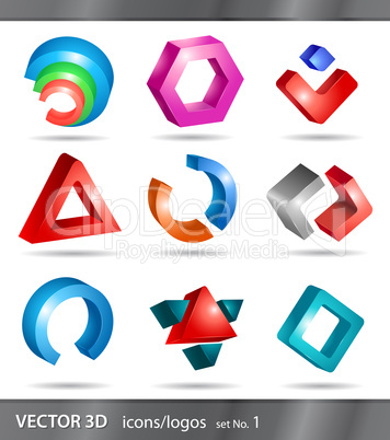 set of icons or logos