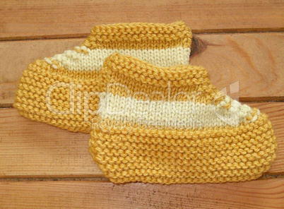 Hand knitted baby booties Hand knitted baby booties