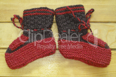 Hand knitted baby booties Hand knitted baby booties