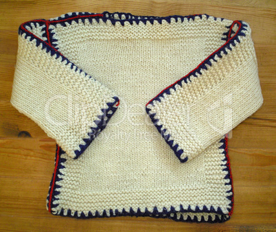 Hand knitted children blouse