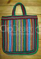 Vintage handmade knitted bag