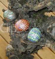 Hand painted walnuts shells