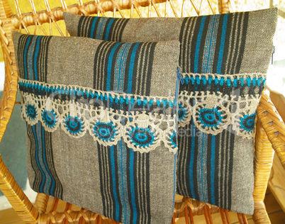 Vintage pillowcase handwoven