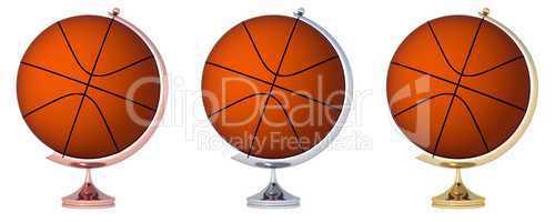 Abstract basketball Globe