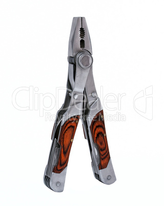 pliers of steel with wooden handles