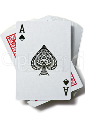 ace of spades is on deck of cards