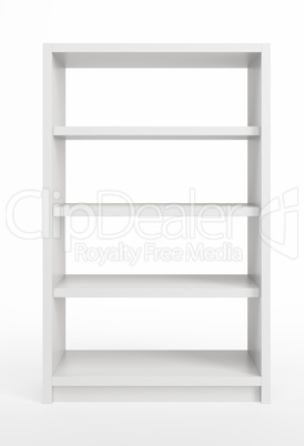 white bookcase