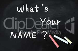 What's your name written on a Chalkboard