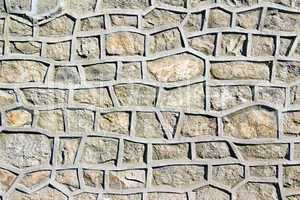 stone wall reinforced cement