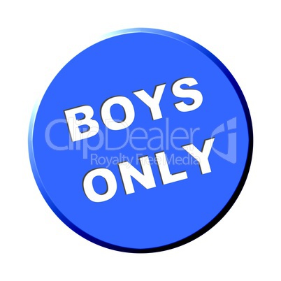 Button rund Blau - Boys only