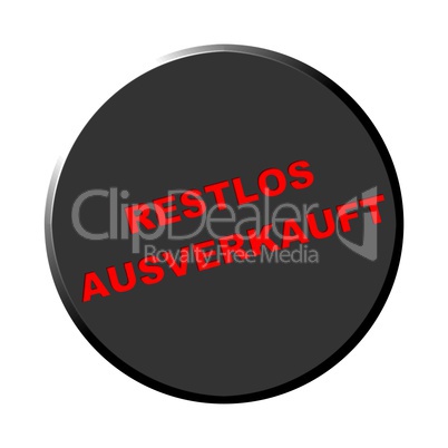 Button rund schwarz - Restlos ausverkauft