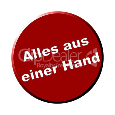 Button rund rot - Alles aus einer Hand