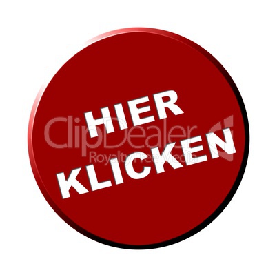 Button rund rot - Hier klicken