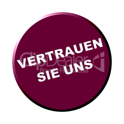 Button rund violett - Vertrauen Sie uns