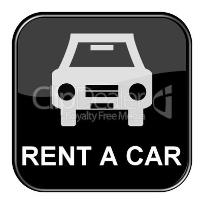 Glossy Button schwarz - Rent a car