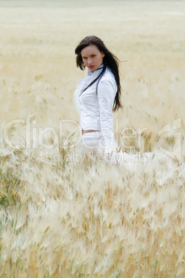 woman in the field