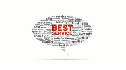 Best Service Speech Bubble