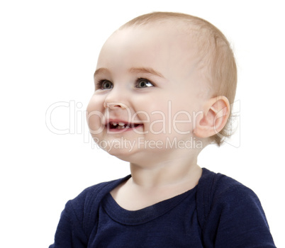 portrait of laughing toddler