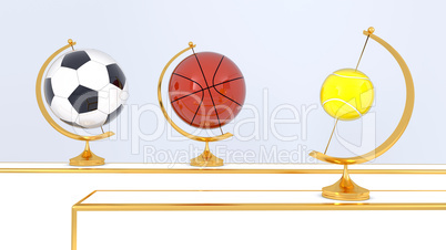 Abstract sport balls background