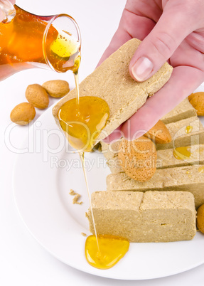 halva with honey