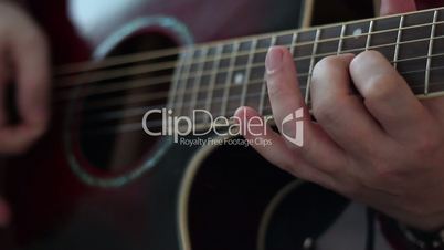 Male - hands  playing guitar
