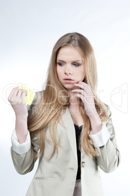 beautiful girl with a golden credit card