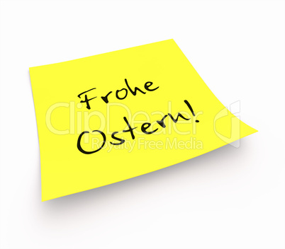 Notizzettel - Frohe Ostern!
