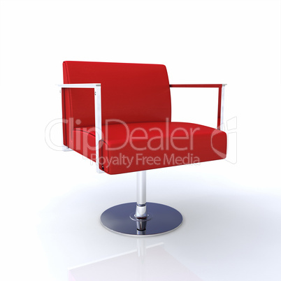 Moderner Designer Stuhl - Rot Chrom 2