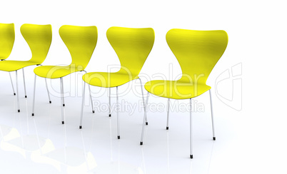 Designer Stuhlreihe - Gelb 2