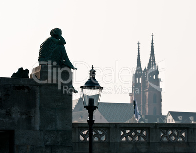 Quiet Scene At The Middle Bridge, Basel, Switzerland