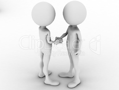 3d man business handshake