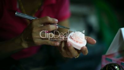 Decorative flower soap.