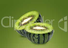 Water melon and kiwi inside