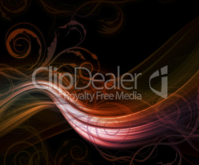 Abstract modern floral background