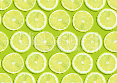 seamless background of fresh lemon slices