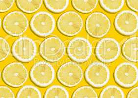 seamless background of fresh lemon slices