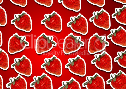 seamless background of fresh straberry  slices