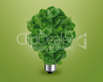 Green light bulb idea