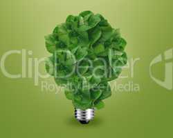 Green light bulb idea