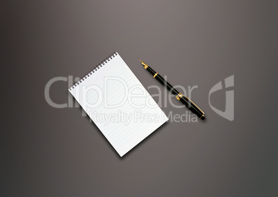 a pen and blank paper on the table