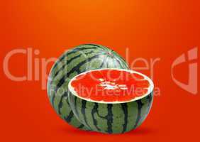 Water melon and Orange inside