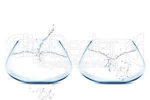 Empty Two fishbowls