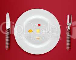 plate with pills
